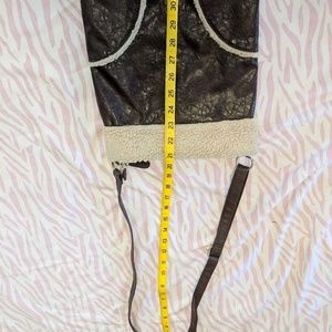 American Eagle  brown leather/wool purse